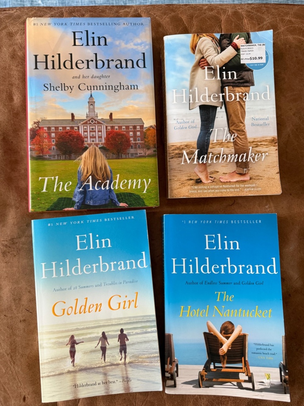 Lot of 4 Books Elin Hilderbrand Academy Novel Hardcover Fiction Novel Nantucket